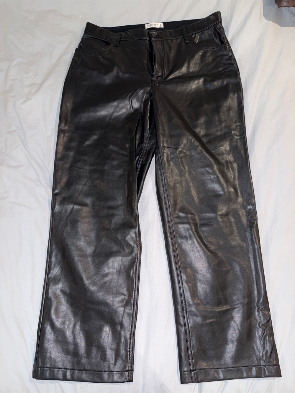 The ‘90s Relaxed Ultra High Rise Black Leather Pants